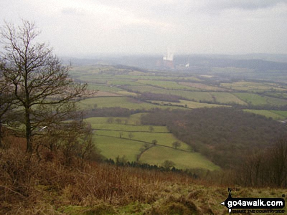 Walk sh100 The Wrekin from Buckatree Farm Reservoir - Looking East from The Wrekin