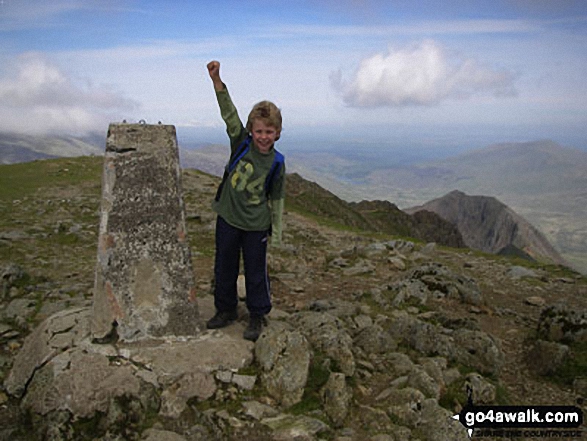 My grandson Kieran on Garnedd Ugain (Crib y Ddysgl) 