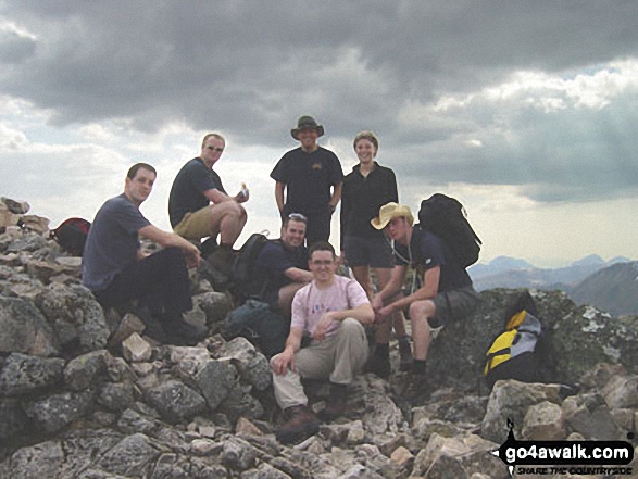 The officers of HMS Ramsey on Stob Dearg (Buachaille Etive Mor) in Glen Coe HIghland Scotland