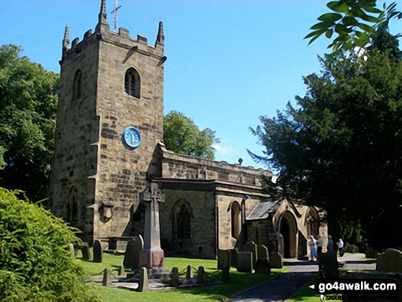 Walk d133 Sir William Hill, Abney and Bretton from Eyam - Eyam Church