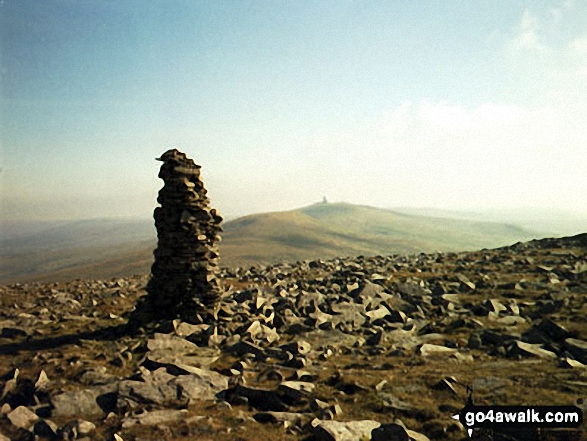 Walk c293 Cross Fell and Great Dun Fell from Garrigill - The Radar Station on Great Dun Fell from the Pennine Way on Cross Fell