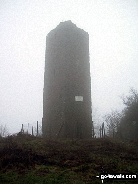 Walk sh166 Callow Hill and Westhope from Craven Arms - The Tower on the summit of Callow Hill, Wenlock Edge