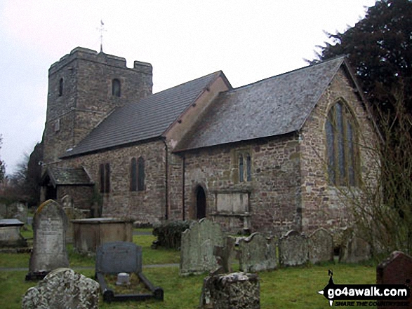 Walk sh116 View Edge (Weo Edge) from Craven Arms - Stokesay Church