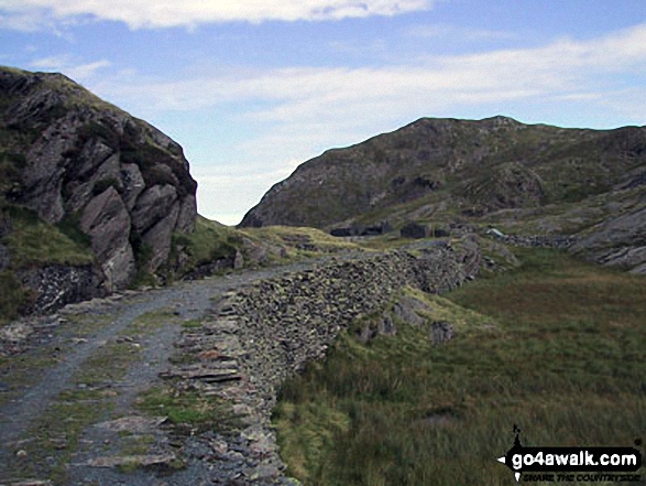 Walk gw224 Cnicht, Hafod-yr-Hydd and Moelwyn Mawr from Croesor - Old mine incline near Rhosydd Quarry