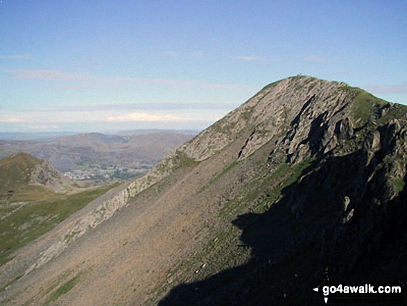 Walk gw173 Cnicht, Moel-yr-hydd, Moelwyn Mawr and Moelwyn Bach from Croesor - Approching the summit of Craigysgafn