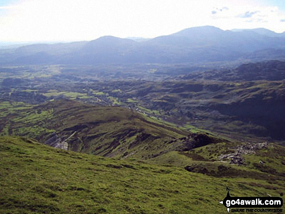 Croseor with The Moel Hebog mountains beyond from the summit of Craigysgafn