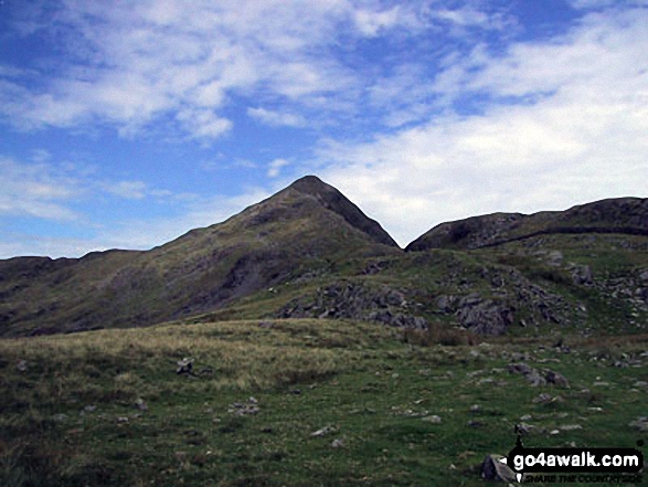 Cnicht - aka The Welsh Matterhorn from Croesor Bach When viewed from this angle Cnicht appears to be a perfect pyramid shaped mountain that resembles the Matterhorn on the border between Italy and Switzerland.