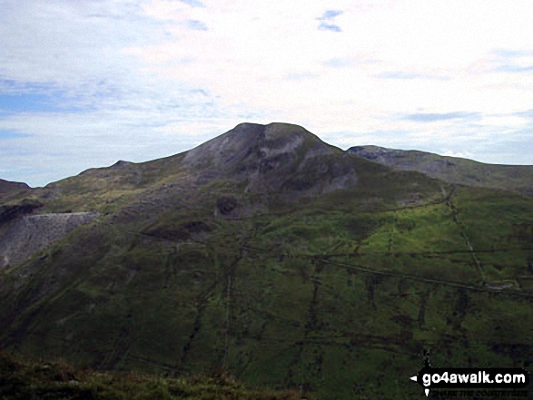 Walk gw163 Cnicht from Nantgwynant - Moelwyn Mawr from the summit of Cnicht - the Welsh Matterhorn