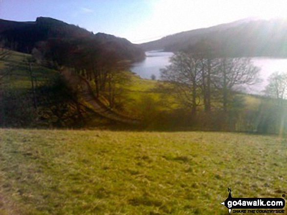 Walk d121 Back Tor from Ashopton Bridge, Ladybower Reservoir - Ladybower Reservoir from above Derwent Dam