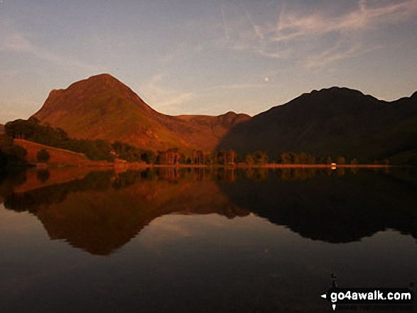 Fleetwith Pike (left) and Hay Stacks (right) across Buttermere Lake from Hassness 