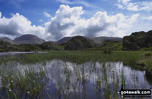 Walk c287 The High Stile Ridge and Hay Stacks from Buttermere - Innominate Tarn on Hay Stacks