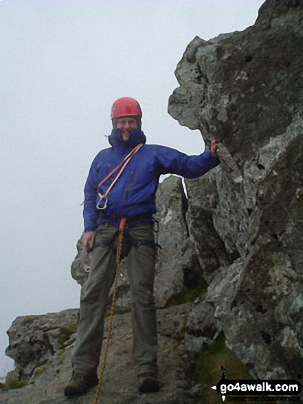 Me on Innaccessable Pinacle, Skye Ridge in The Cuillin Hills Isle of Skye Scotland