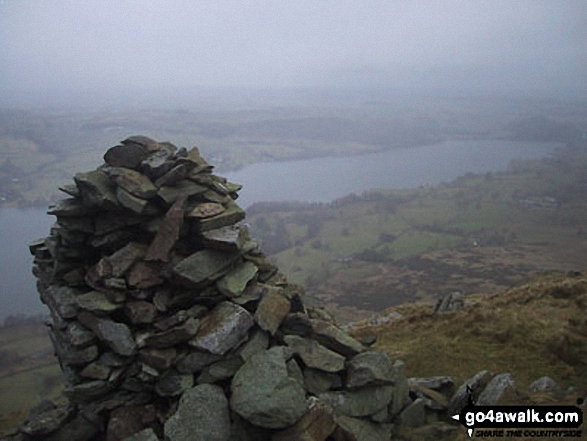 Walk c112 Bonscale Pike and Wether Hill from Howtown - Ullswater from Whinney Crag near Arthur's Pike