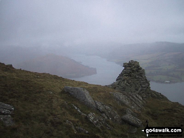 Walk c112 Bonscale Pike and Wether Hill from Howtown - Ullswater from Whinney Crag near Arthur's Pike