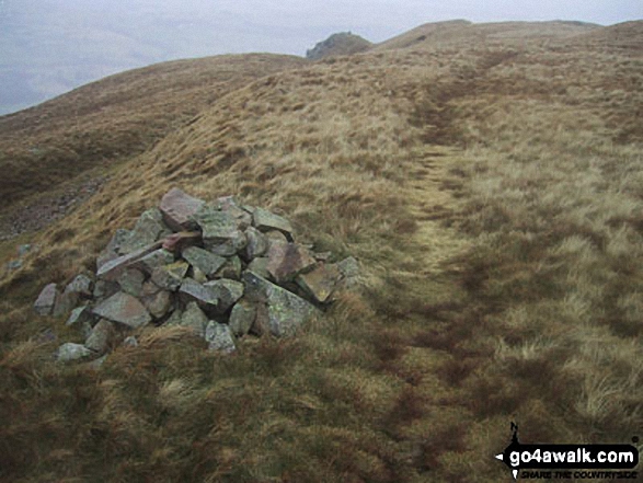 Walk c112 Bonscale Pike and Wether Hill from Howtown - Bonscale Pike with Bonscale Tower beyond