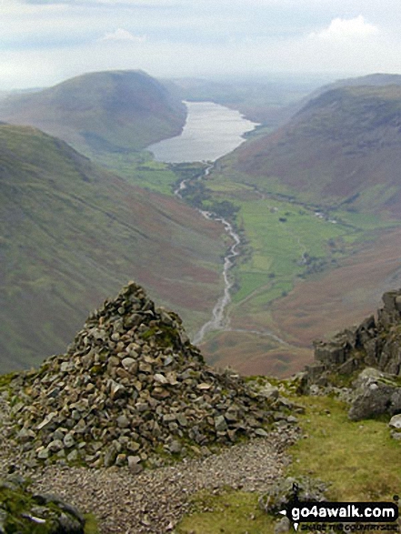 Walk c151 Great Gable, Kirk Fell and Hay Stacks from Honister Hause - Wast Water and The Wasdale Valley from Westmorland Cairn, Great Gable