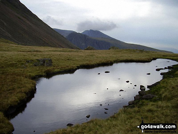 Walk c151 Great Gable, Kirk Fell and Hay Stacks from Honister Hause - Beckhead Tarn on Beck Head