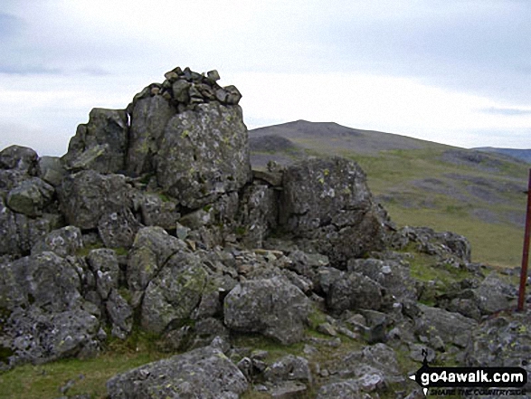 Walk c338 Great Gable and Kirk Fell from Honister Hause - Kirk Fell (East Top) summit cairn