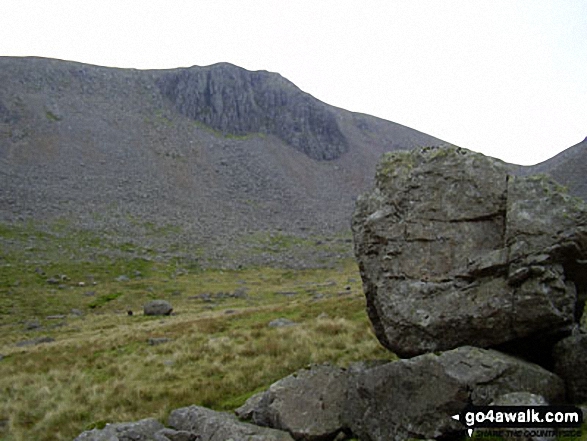 Walk c442 Great Gable and Green Gable from Honister Hause - Greengable Crag from Moses' Trod