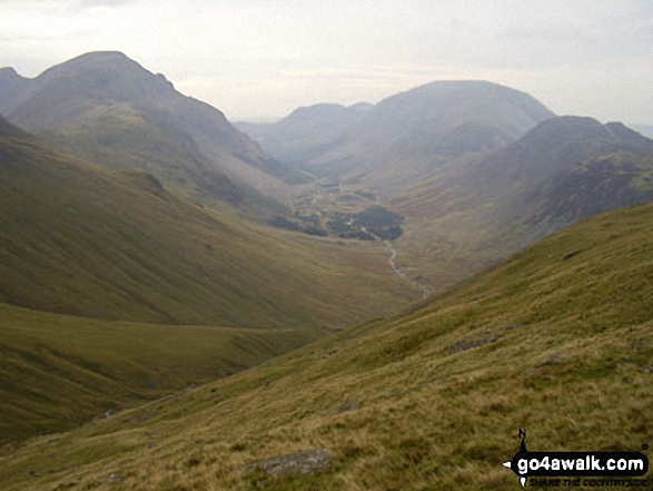 Walk c442 Great Gable and Green Gable from Honister Hause - Ennerdale from Moses' Trod