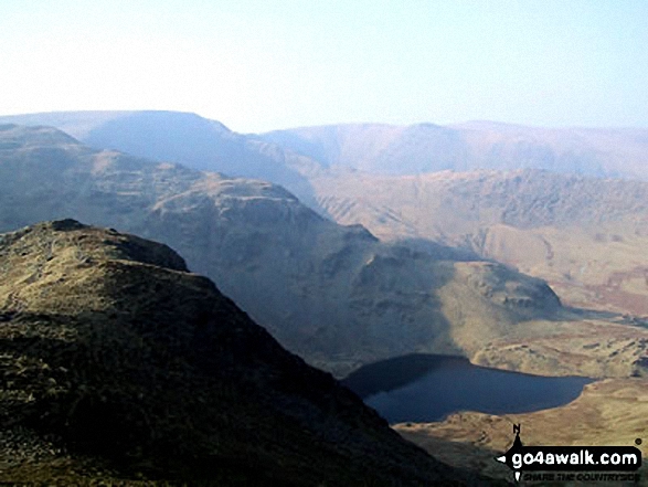 Mardale Ill Bell, High Street and Rough Crag (Riggindale) above Blea Tarn from Nan Bield Pass