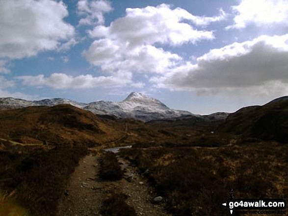 Canisp from the track beside Loch Druim Suardalain 