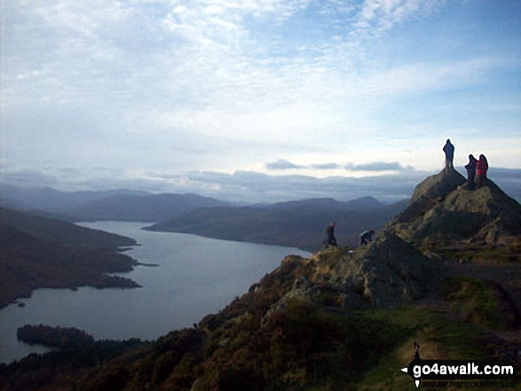 Walk st131 Ben A'an from Loch Achray - Lock Katrine from the summit of Ben A'an