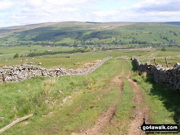 Walk du145 Chapelfell Top from St John's Chapel - Carr Brow Moor beyond Weardale from the lower slopes of Chapelfell Top