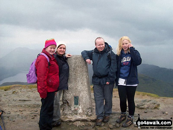 Walk st111 Ben Lomond from Rowardennan - Me and work mates atop Ben Lomond