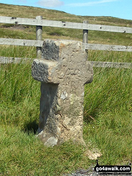 Killhope Cross on A689 at the border between County Durham and Northumberland 