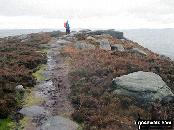 Walk d130 Stanage Edge, High Neb and Bamford Moor from Hathersage - South along Bamford Edge, Bamford Moor