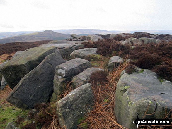 Bamford Edge on Bamford Moor with Lose Hill (Ward's Piece) prominent beyond