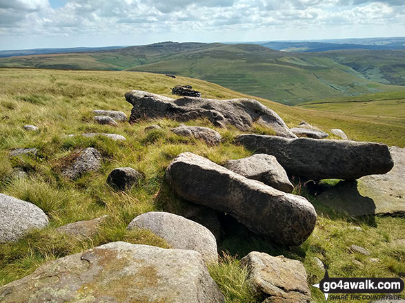 Walk d298 Back Tor and Margery Hill from Fairholmes Car Park, Ladybower Reservoir - Back Tor (Derwent Edge) and Lost Lad from Featherbed Moss (Howden Edge)