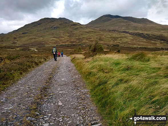 Meall Corranaich (left) and Beinn Ghlas (Breadalbane) from the track south of Meall nan Tarmachan 