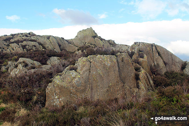 Walk c243 High Raise and Ullscarf from Rosthwaite - Grange Fell (Brund Fell) summit