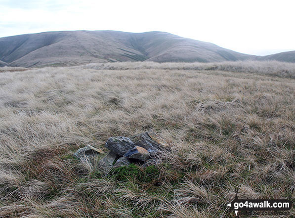 Walk c437 Uldale Head (Howgills) and Carlingill Spout from Carlingill Bridge - Uldale Head summit cairn