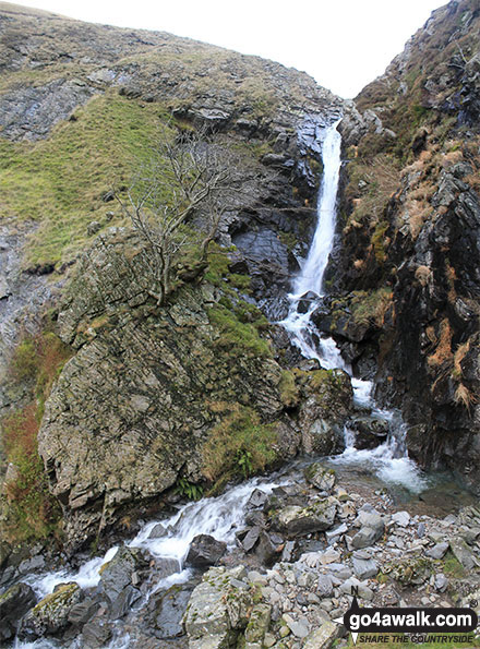 Walk c437 Uldale Head (Howgills) and Carlingill Spout from Carlingill Bridge - Carlingill Spout waterfall