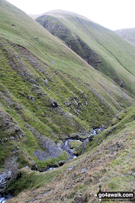 Walk c437 Uldale Head (Howgills) and Carlingill Spout from Carlingill Bridge - Carlin Gill