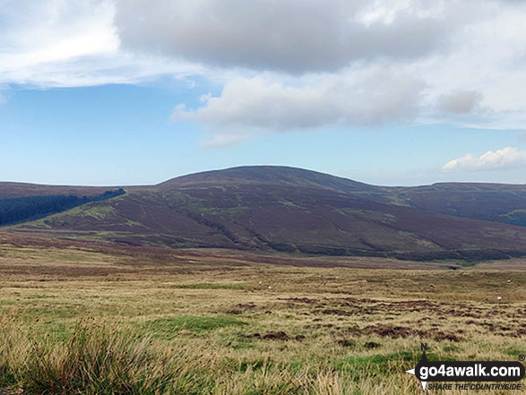 Slieau Managh from the road below Snaefell 