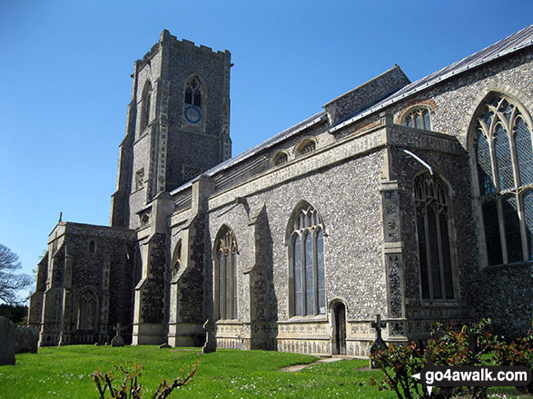 Walk nf127 Mucklefield Plantation from Worstead - St Mary's Church, Worstead