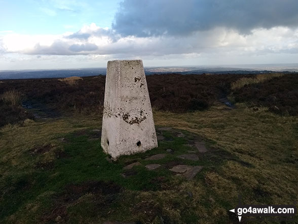 Totley Moor summit trig point 