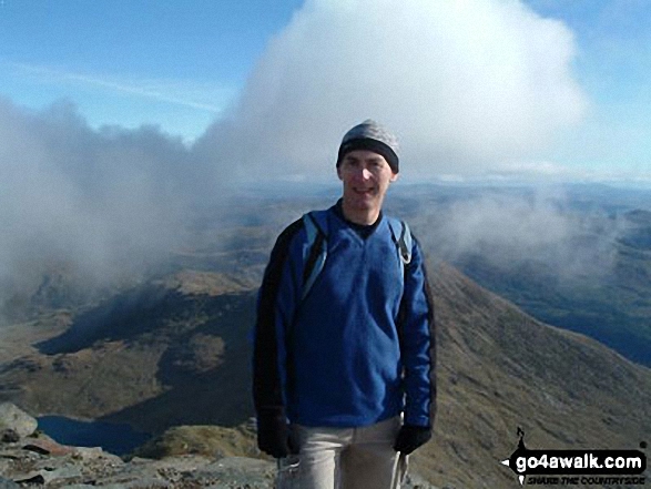 Michael Cambell on Snowdon in Snowdonia Gwynedd Wales