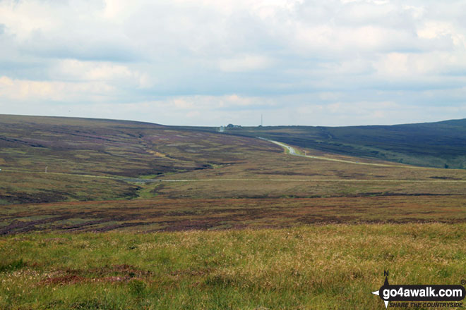 Walk ch252 Three Shires Head and Cheeks Hill from The Cat and Fiddle - The Cat and Fiddle from Axe Edge (Axe Edge Moor)