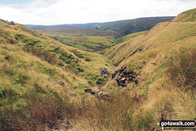 Walk ch252 Three Shires Head and Cheeks Hill from The Cat and Fiddle - River Dane in Danebower Quarries