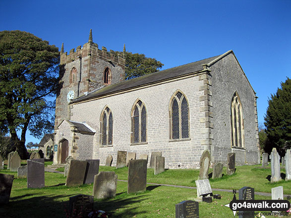 Walk s156 Wolfscote Dale, Ecton Hill, Wetton Hill, Wetton and Alstonefield from Milldale - Wetton Village Church