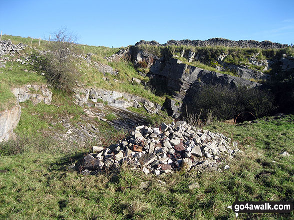 Walk s105 Manifold Way and Wetton from Hulme End - Cairn near Wetton Reservoir, NW of Wetton village