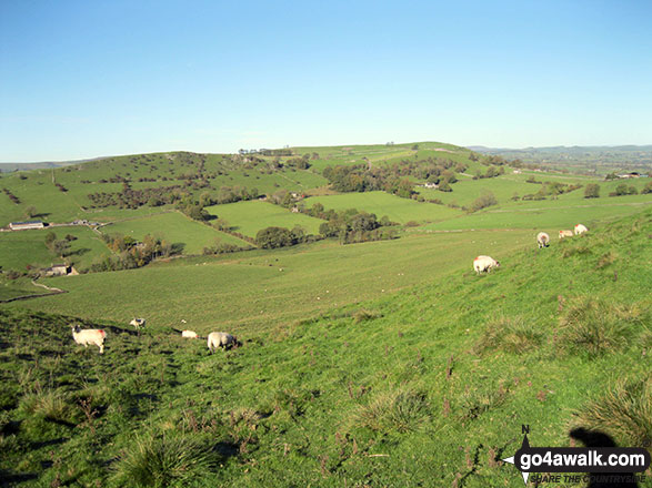 Looking NE from the summit of Wetton Hill 