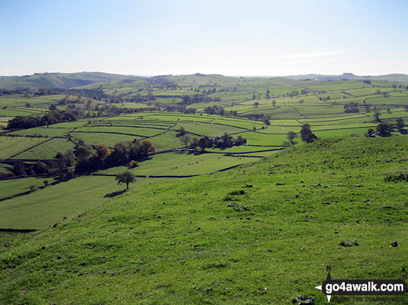 Walk s105 Manifold Way and Wetton from Hulme End - Looking S from the summit of Wetton Hill