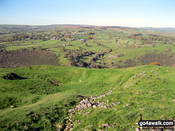 Walk s134 The Manifold Way, Wettonmill, Sugarloaf and Ecton Hill from Hulme End - The view from Ecton Hill summit