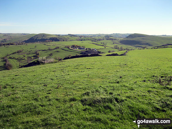 Narrowdale Hill (left) and Wetton Hill (right) from Ecton Hill 